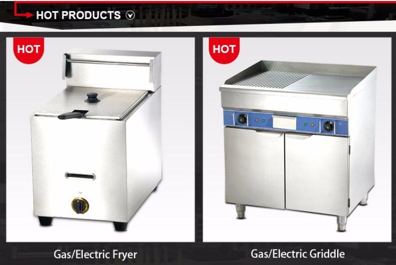 Fast Food Kitchen Equipment Best Price Adjustable LPG Gas Deep Fryer with Temperature Control 2 Baskets 10L
