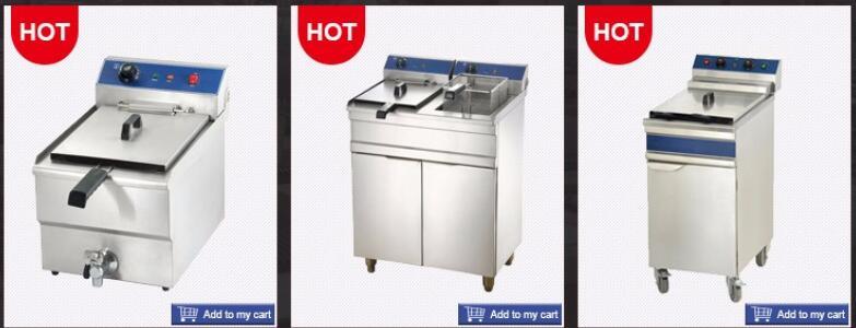 Fast Food Kitchen Equipment Best Price Adjustable LPG Gas Deep Fryer with Temperature Control 2 Baskets 10L