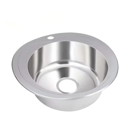 round sink stainless steel wholesale kitchen basin single bowl