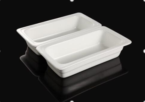 1/3 High Quality Commercial Kitchen Equipment Porcelain Divided Food Gn Pan