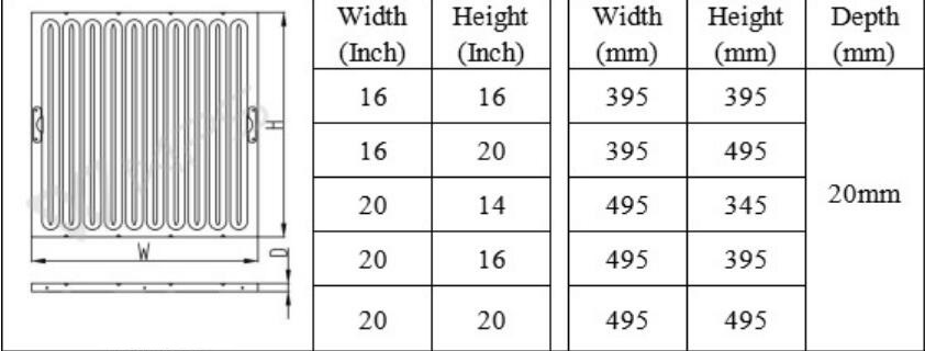 Aluminium American Style Baffle Filters