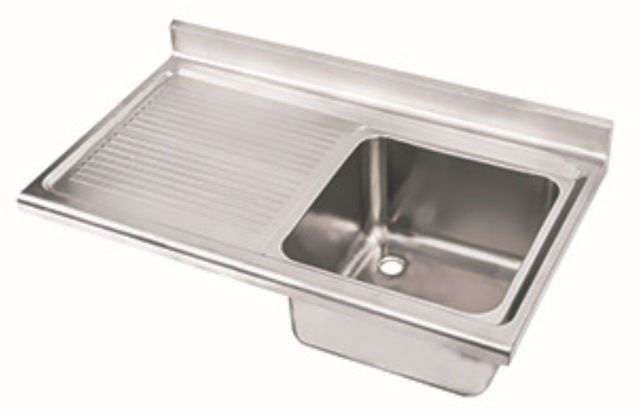 Stainless Steel Single Bowl with Drainboard Kitchen Sink 