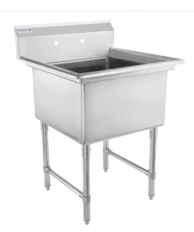 stainless steel table with sink